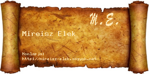 Mireisz Elek névjegykártya