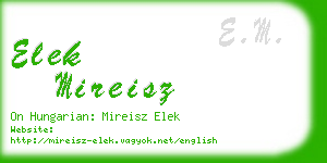 elek mireisz business card